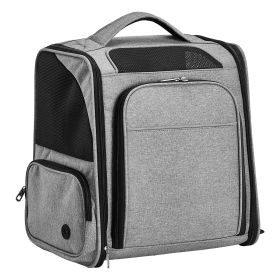 Pet Carrier Backpack, Expandable Cat Dog Carrier With Front & Back Extension, Breathable Mesh Travel Backpack For Small Dogs Cats, Soft-Sided Pet Back
