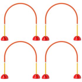 4 Piece Dog Agility Equipment W 4 Adjustable Width Doors, Carry Bag, Easy Assemble & Portable, Orange